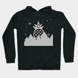 Pineapple Christmas Forest on a Winters Night Hoodie